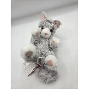 Douglas The Cuddle Toy Lil' Baby Handful  Grey White Plush 6" #14476